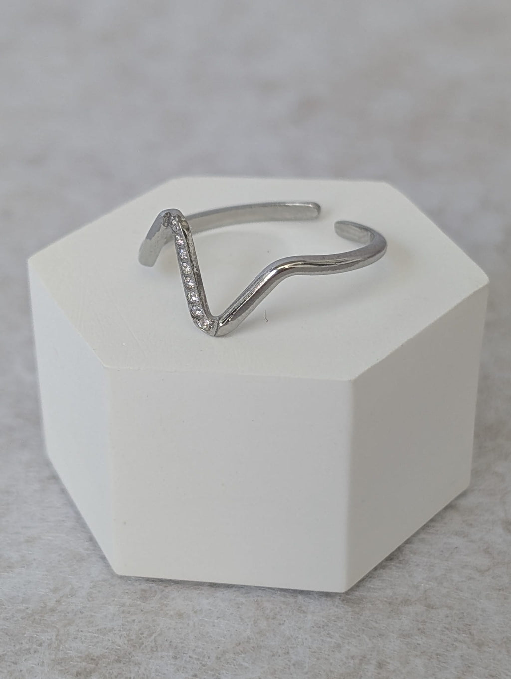 Anillo ONDAS plateado