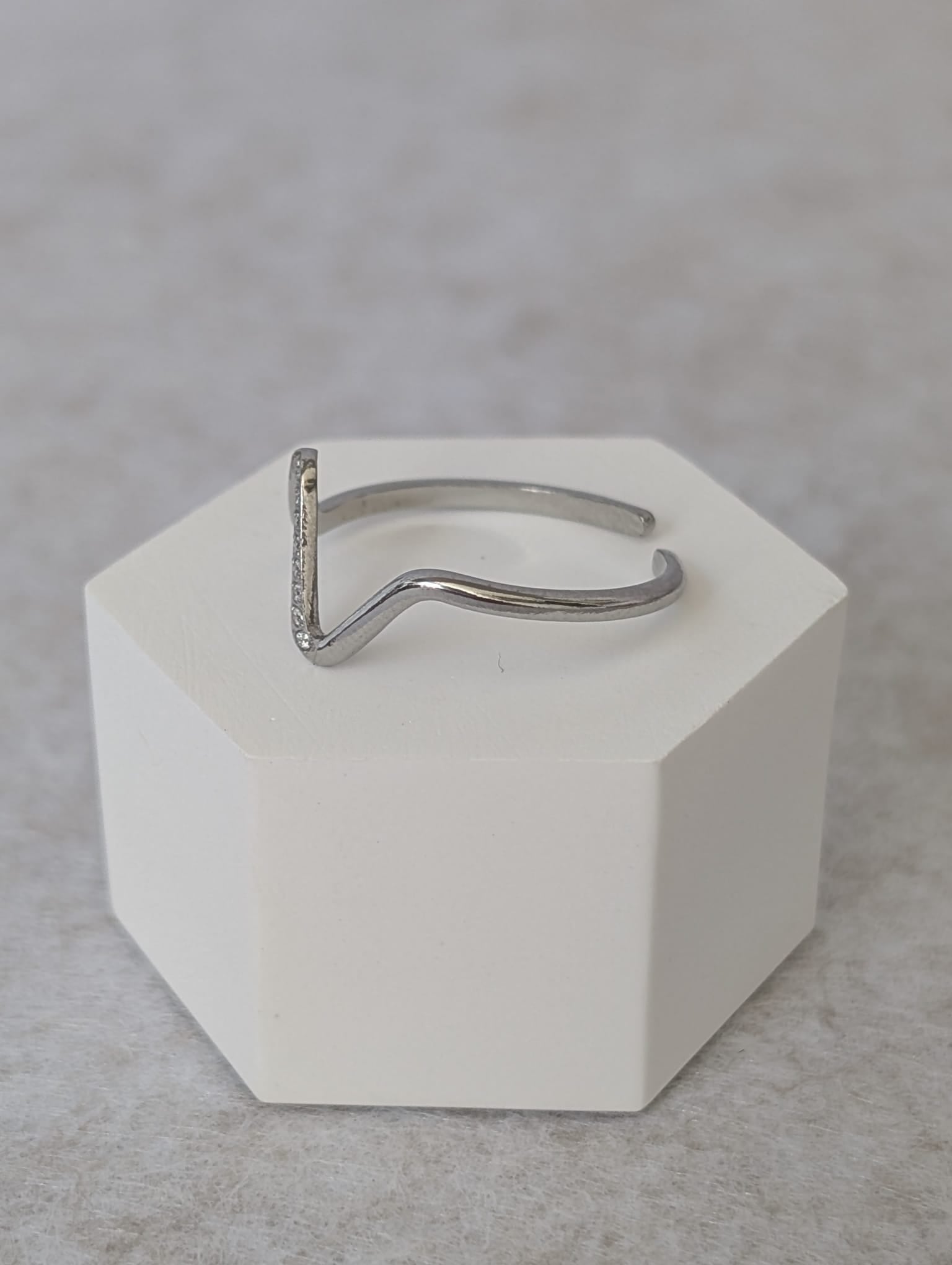 Anillo ONDAS plateado