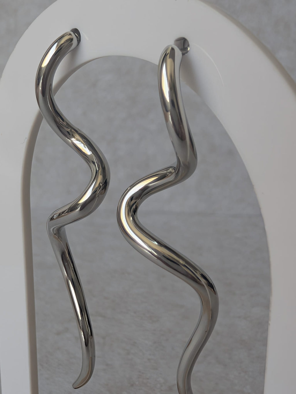 Pendientes ONDAS plateados