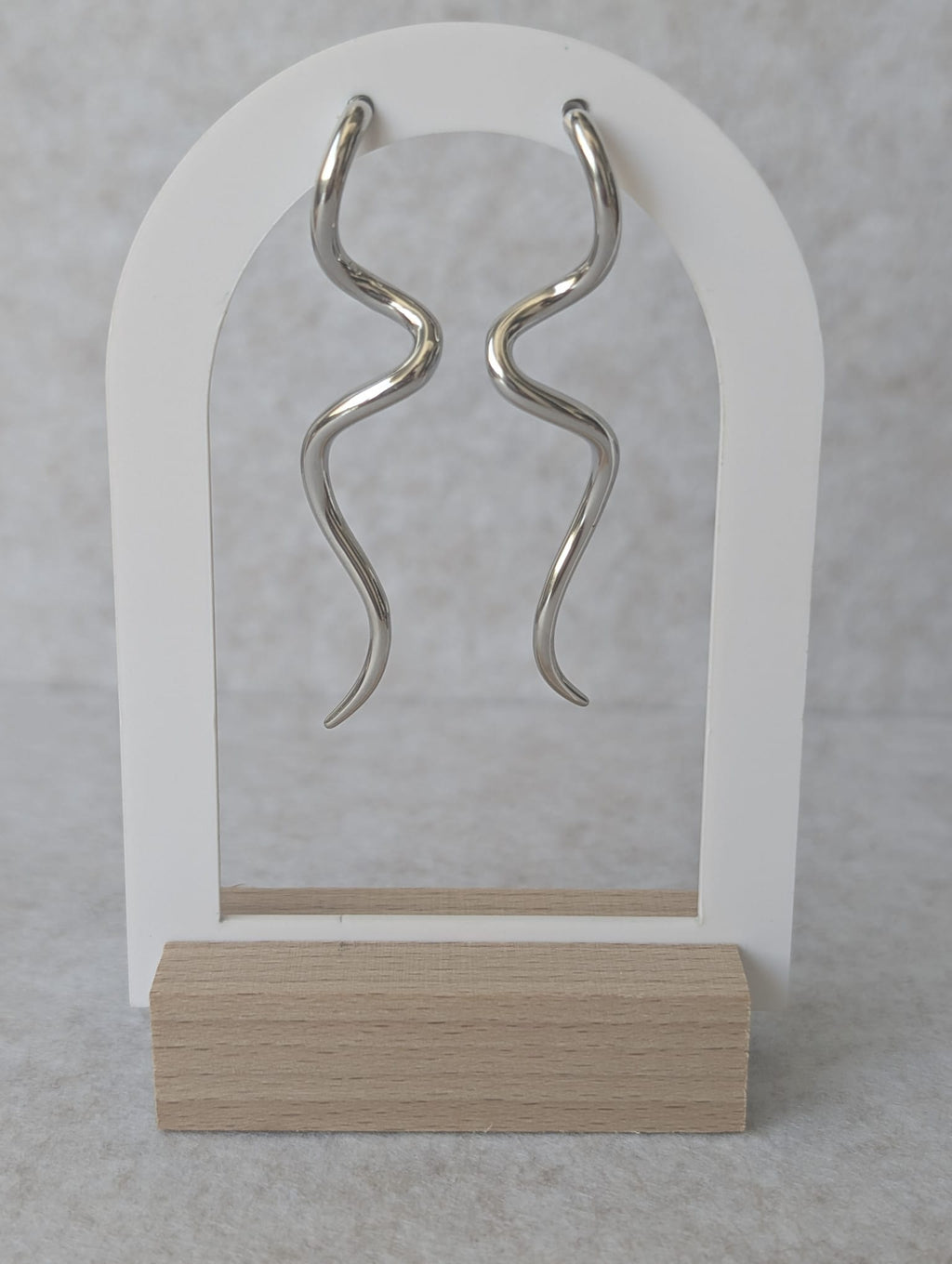 Pendientes ONDAS plateados