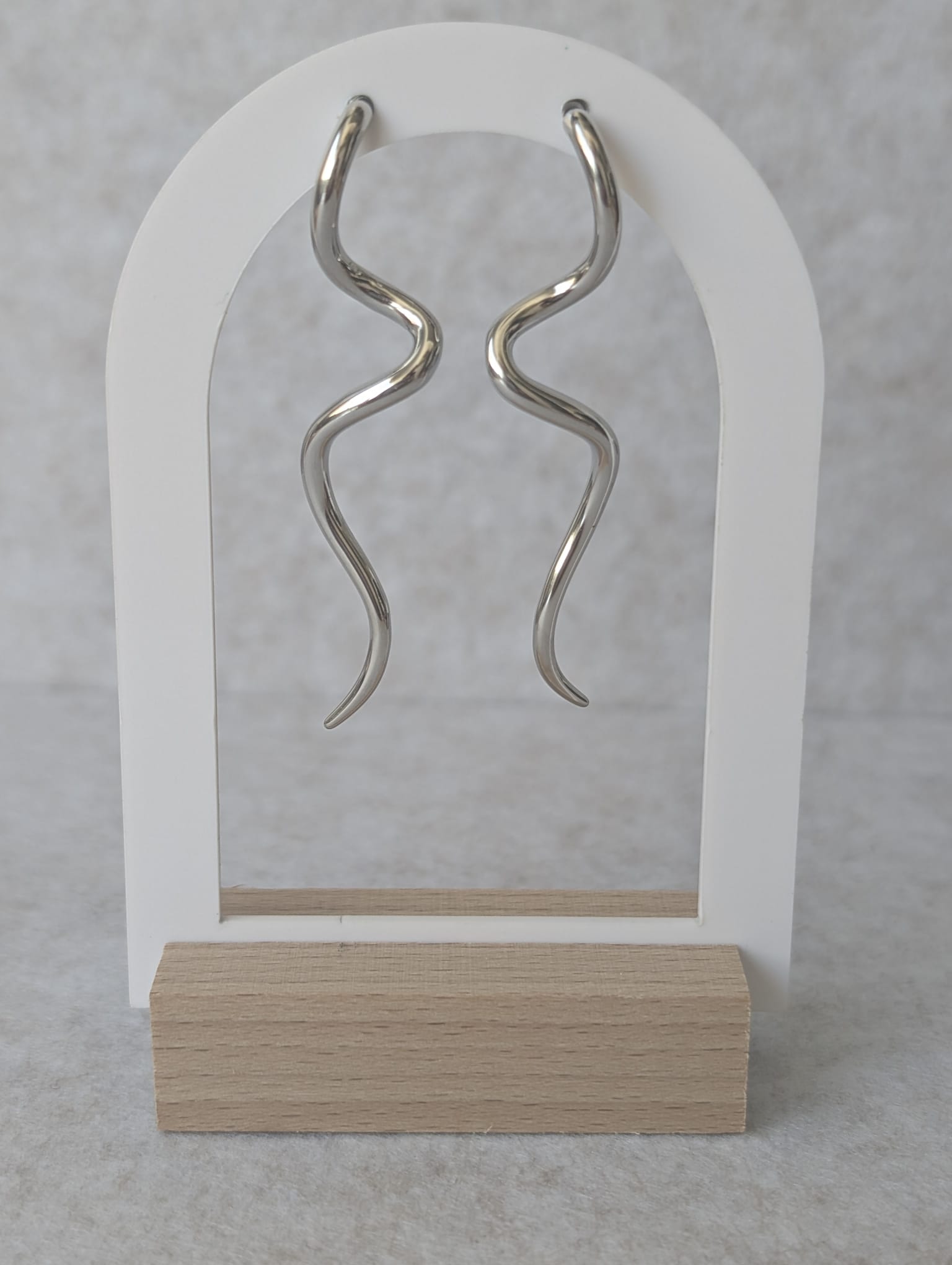 Pendientes ONDAS plateados